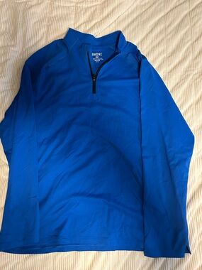 Rhone Pullover Mens XXL Blue 1/4 Zip Mock Neck Long Sleeve Athletic Shirt